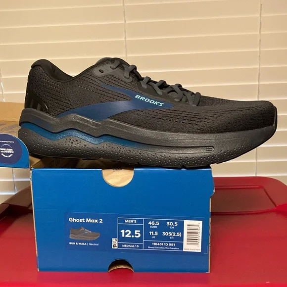 Brooks Ghost Max 2 Ebony/Cockatoo/Blue Sapphire